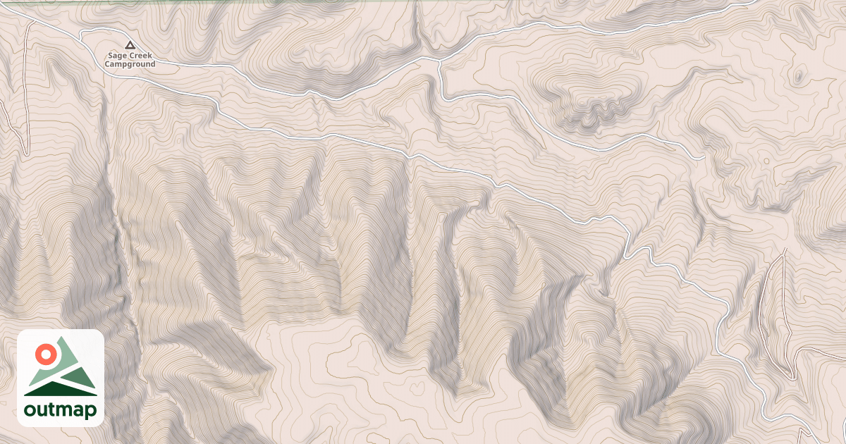 Map of PRYOR MOUNTAIN ROAD