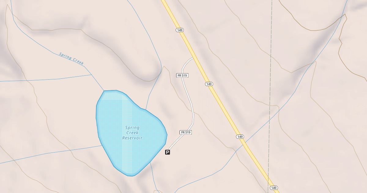 Map preview of SPRING CR PICNIC AREA