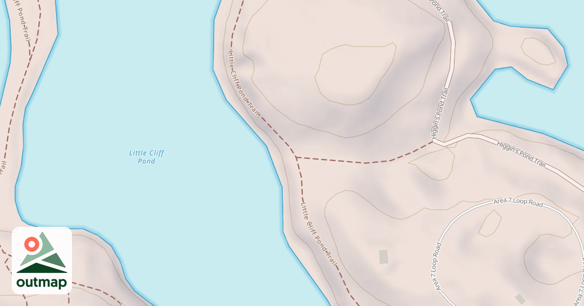 Map of Little Cliff Pond Trail