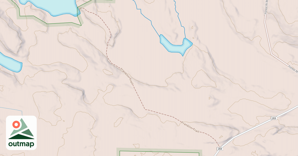 Map of Franklin Lake