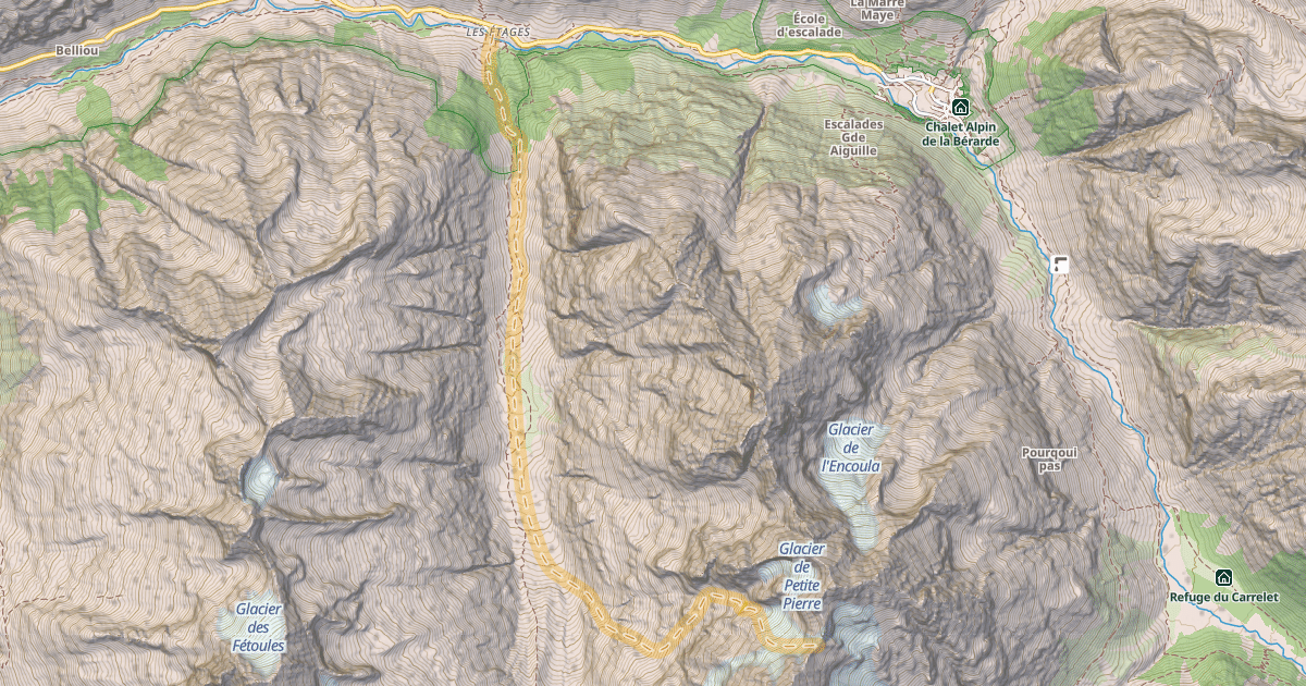 Map preview of Col de l'Encoula de Petit Pierre — Les Étages