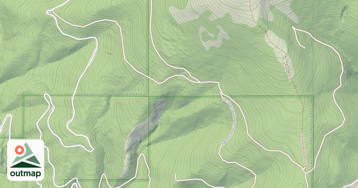 Map of UPPER SADDLE MTN
