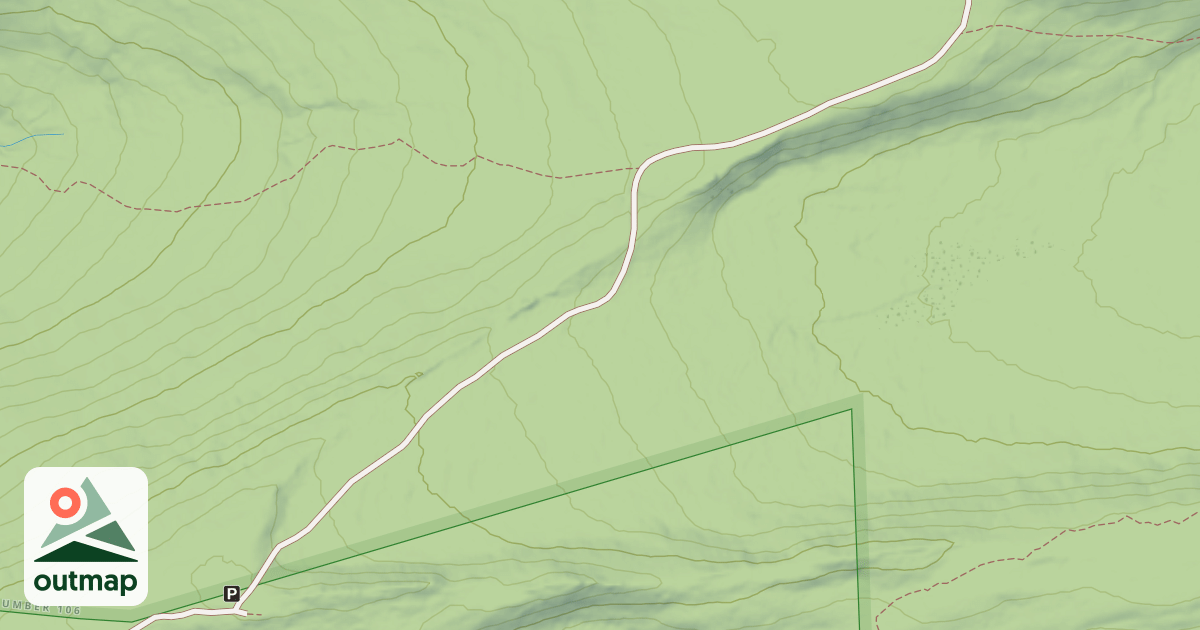 Map of State Game Land 106 Trails