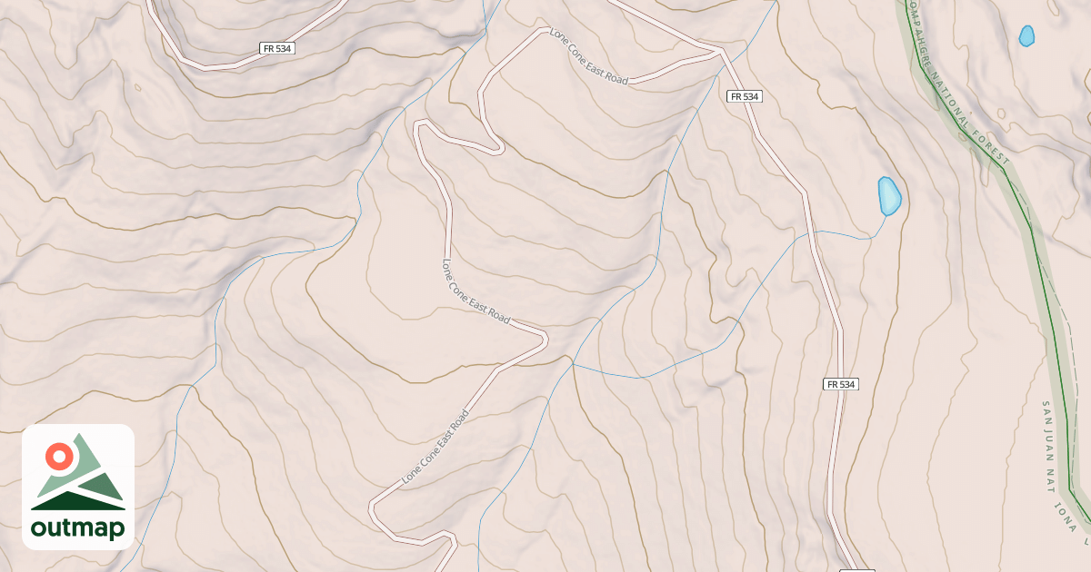 Map of LONE CONE E