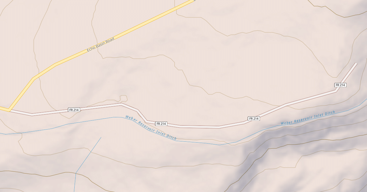 Map preview of WEBER RSVR INLET CANAL