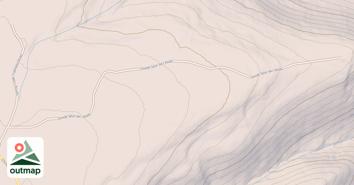 Map of DIVIDE SPUR 9A1