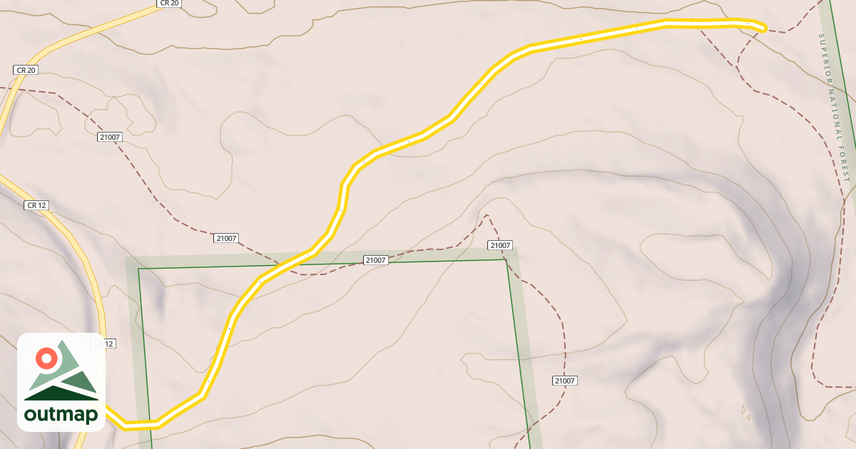Map of Overlook Ski Trail