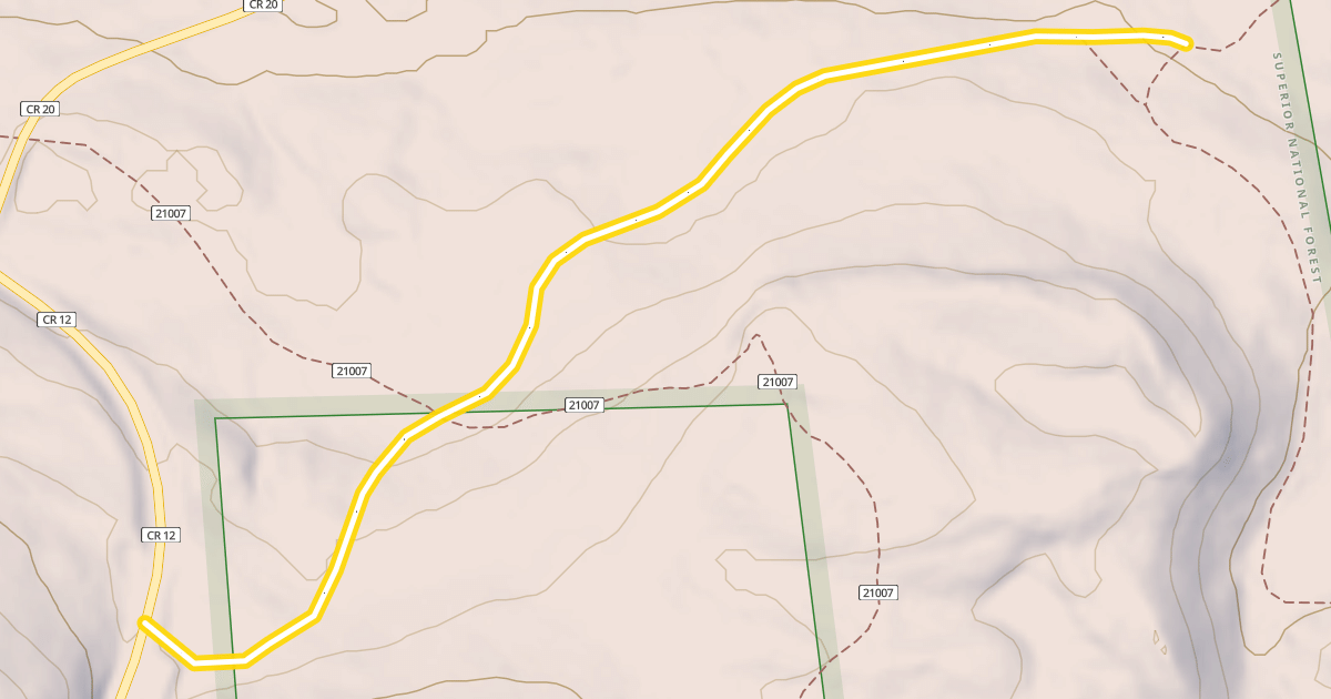 Map preview of Overlook Ski Trail