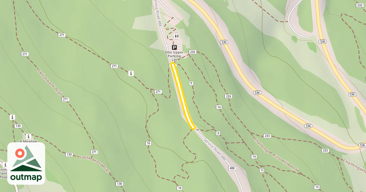 Map of Service Road 488