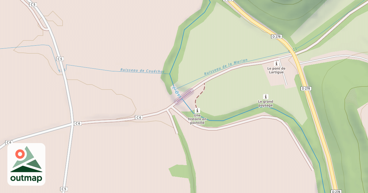 Map of Pont d'Artigues