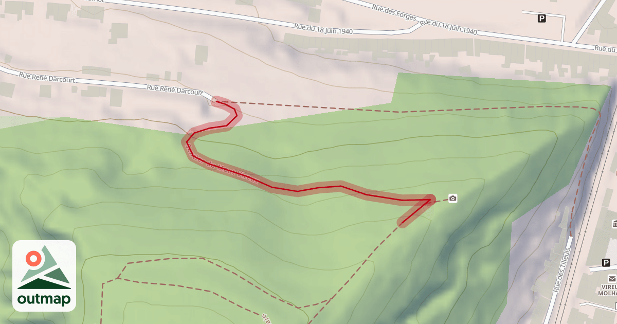 Map of Sentier du Mont Vireux