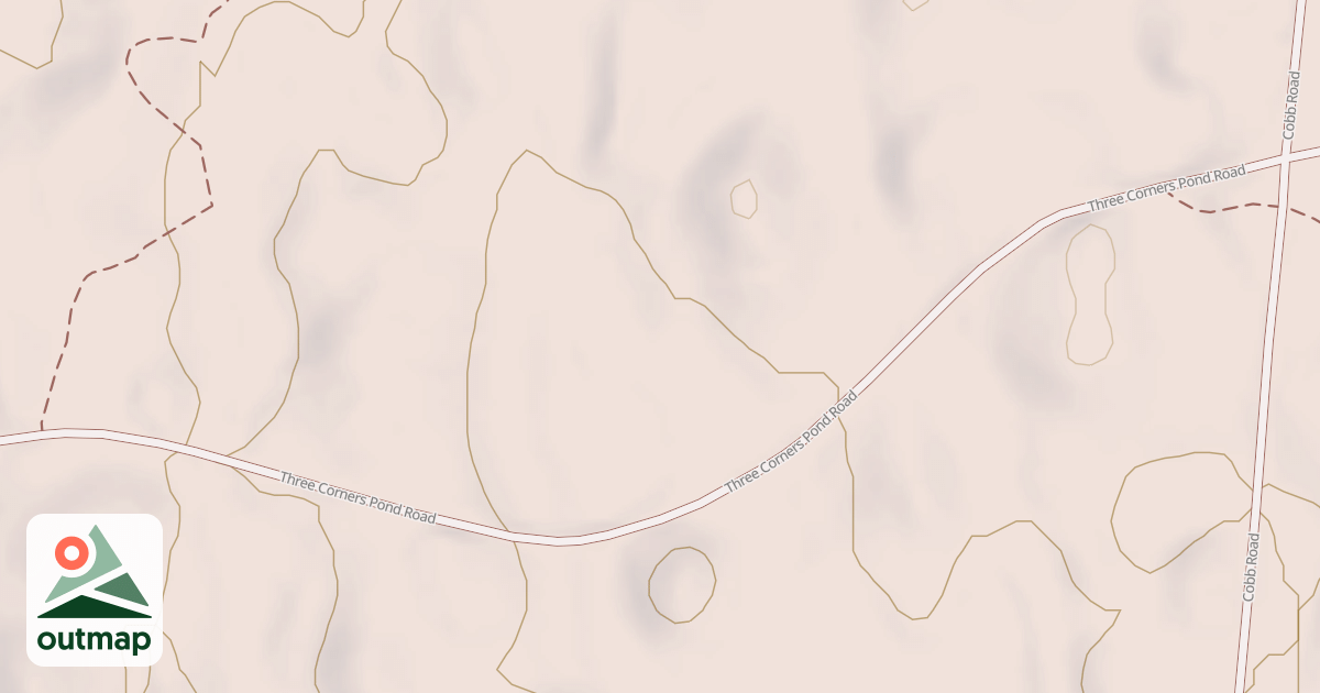 Map of Three Cornered Pond Road