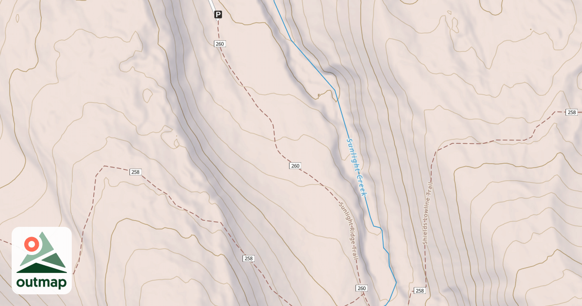 Map of Sunlight Ridge