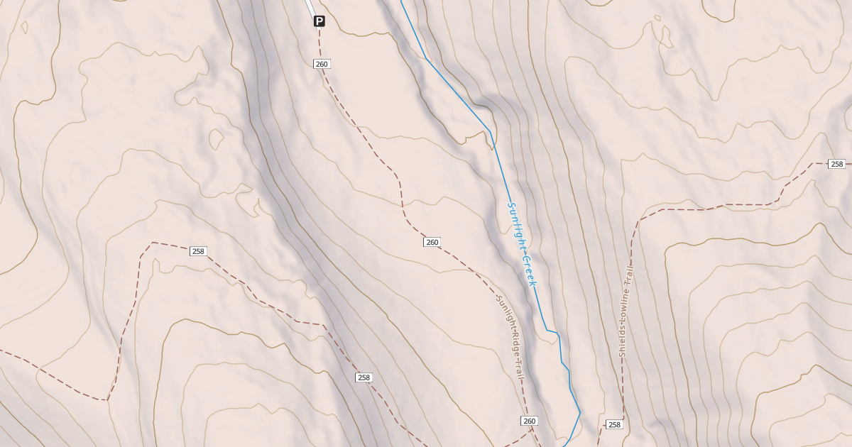 Map preview of Sunlight Ridge