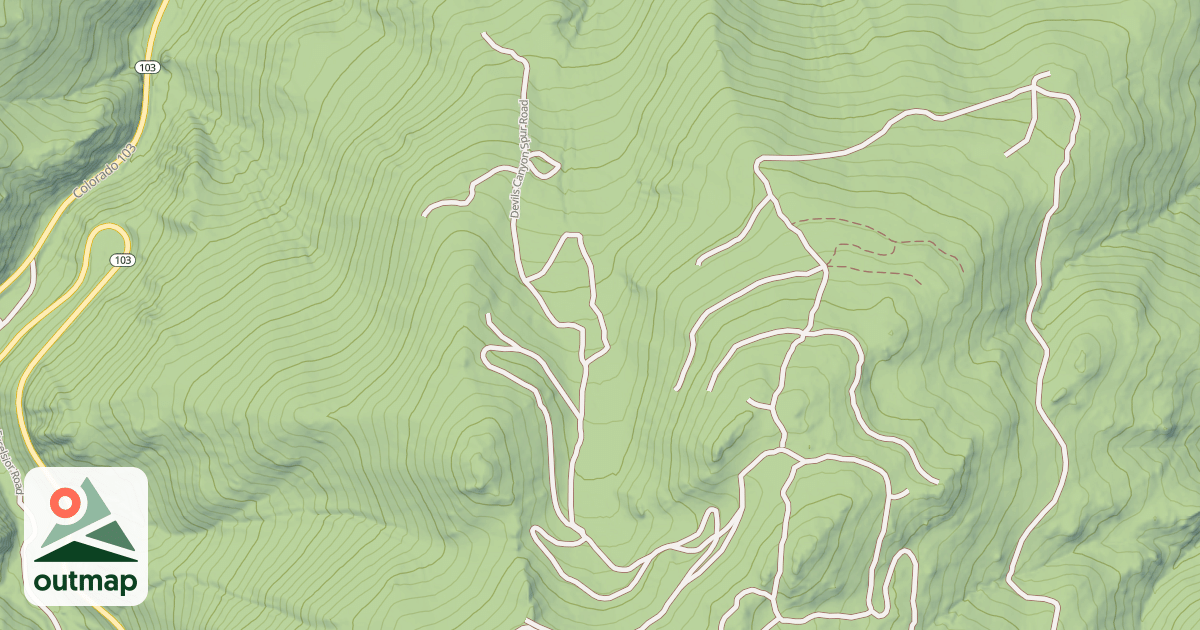 Map of DEVILS CANYON SPUR