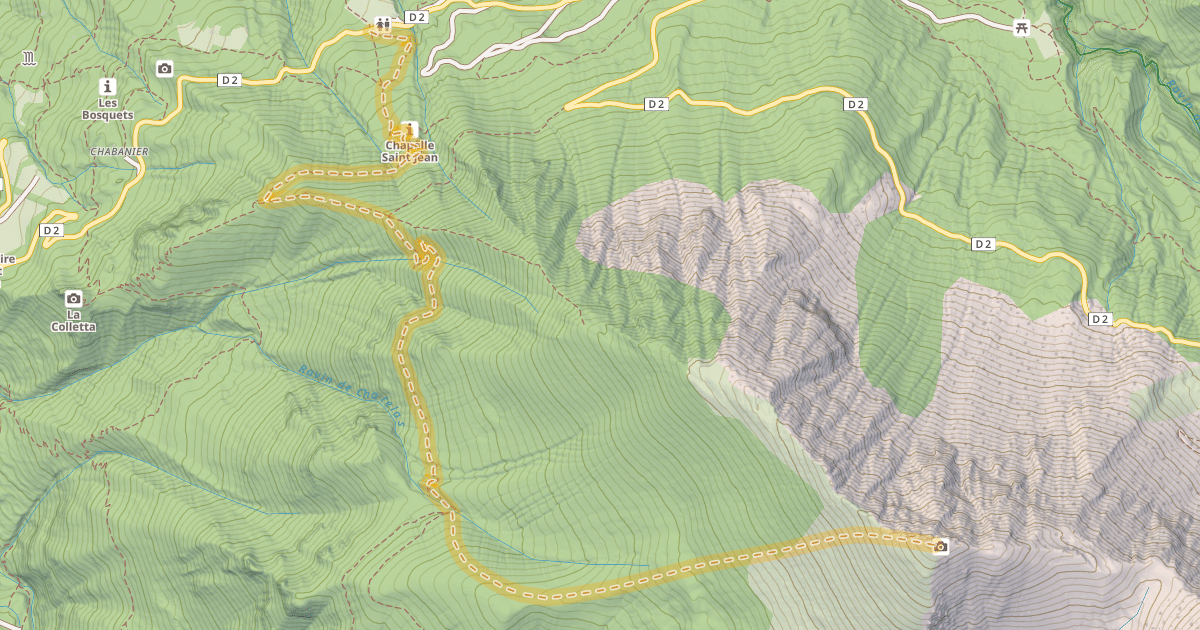 Map preview of Sommet de Noncière — Ratery