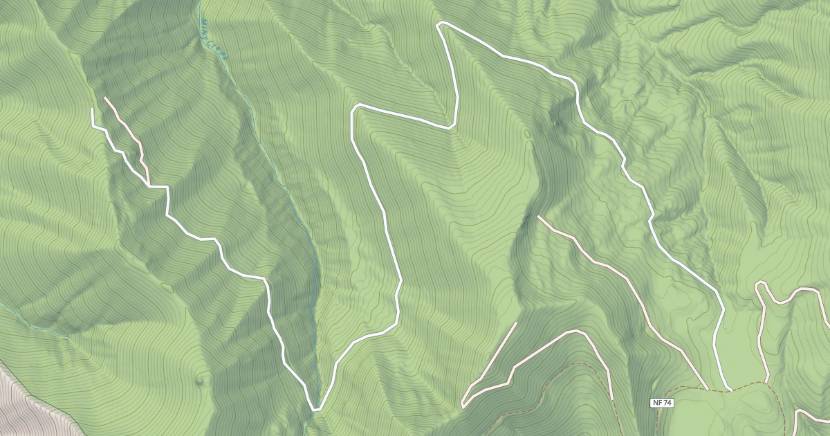 Map preview of MILKY CREEK