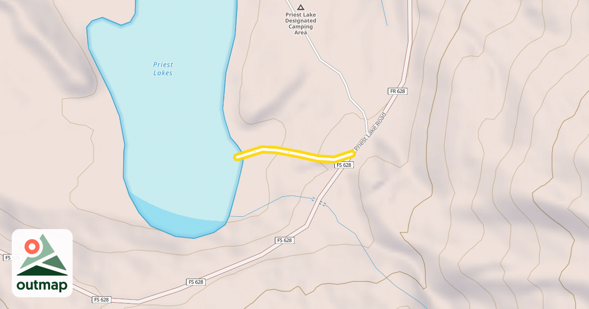 Map of Lake Downhill