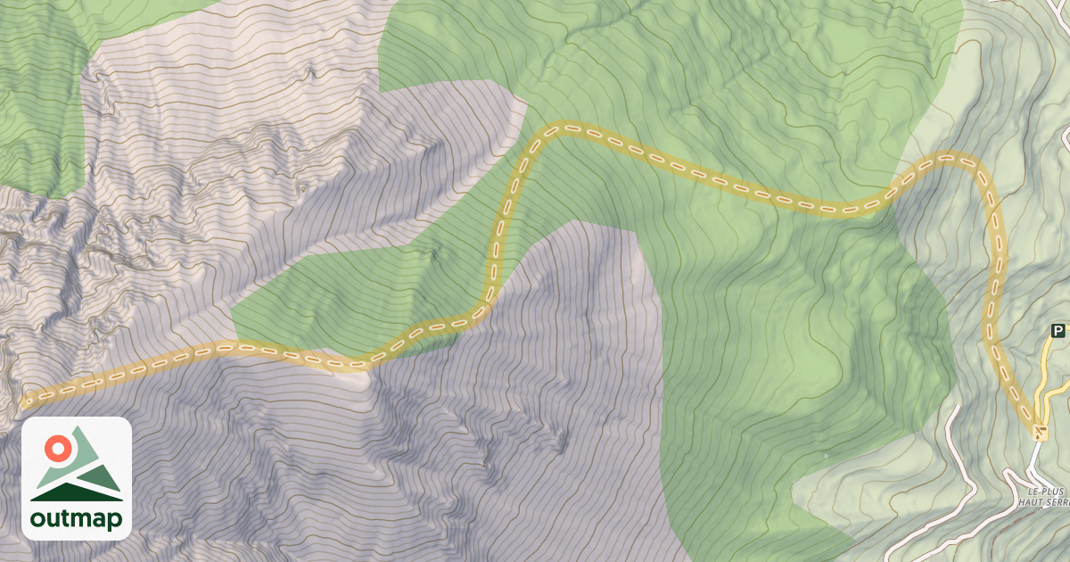 Map of Les Fourchëires — Énaux
