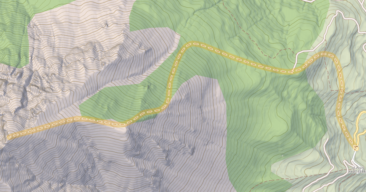 Map preview of Les Fourchëires — Énaux