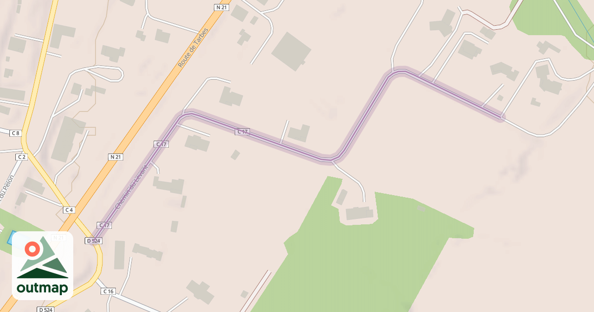 Map of Chemin du Levant