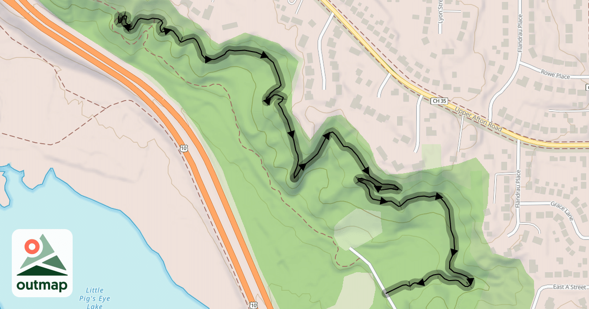 Map of Travis' Trail