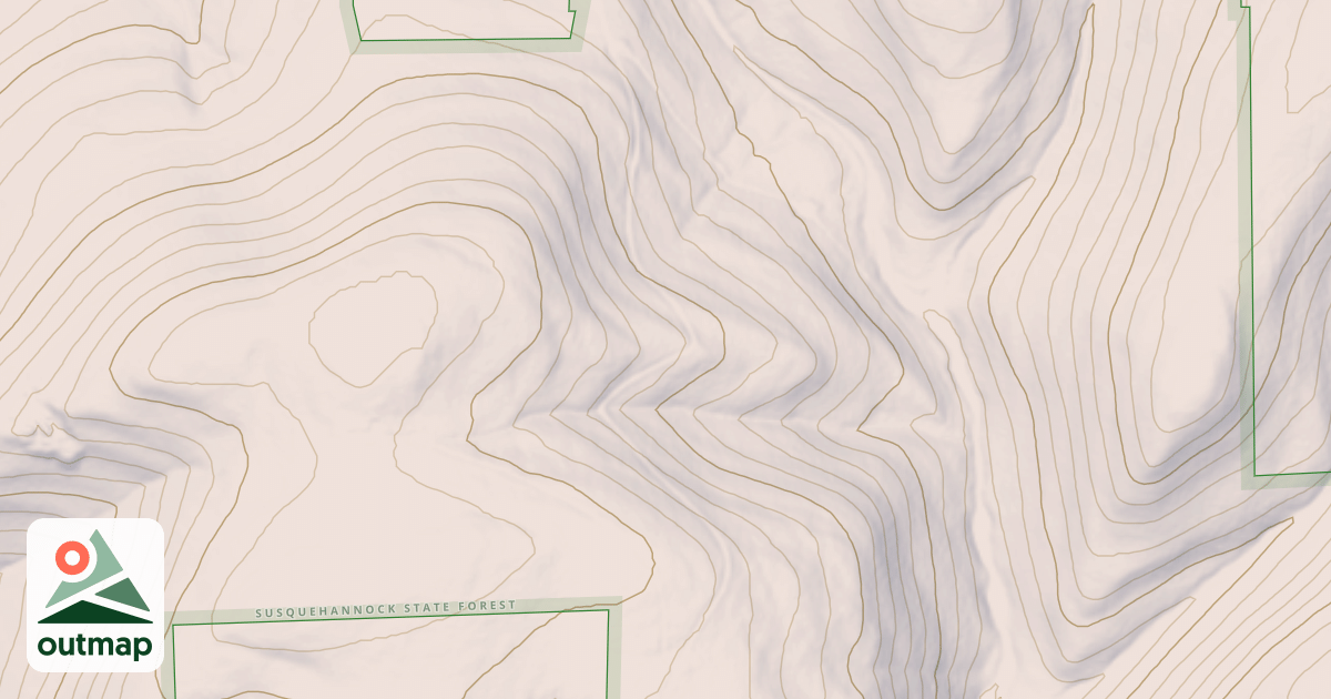Map of Susquehannock State Forest Snowmobile Trails