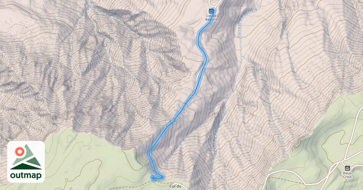 Map of Col de Bellard