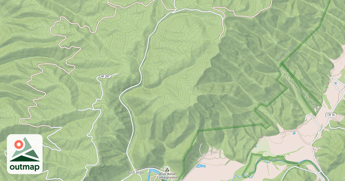 Map of ROCKY RUN