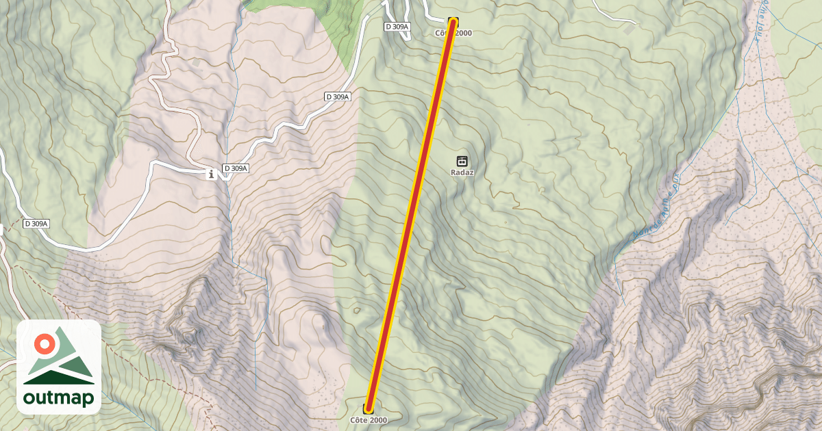 Map of Côte 2000