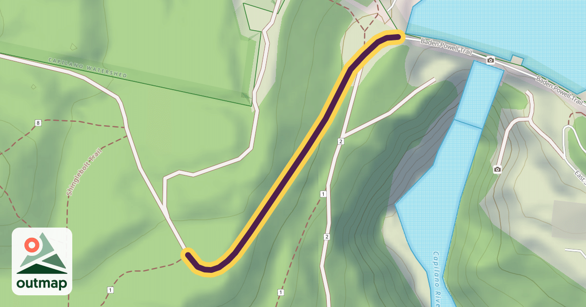 Map of Baden Powell Trail