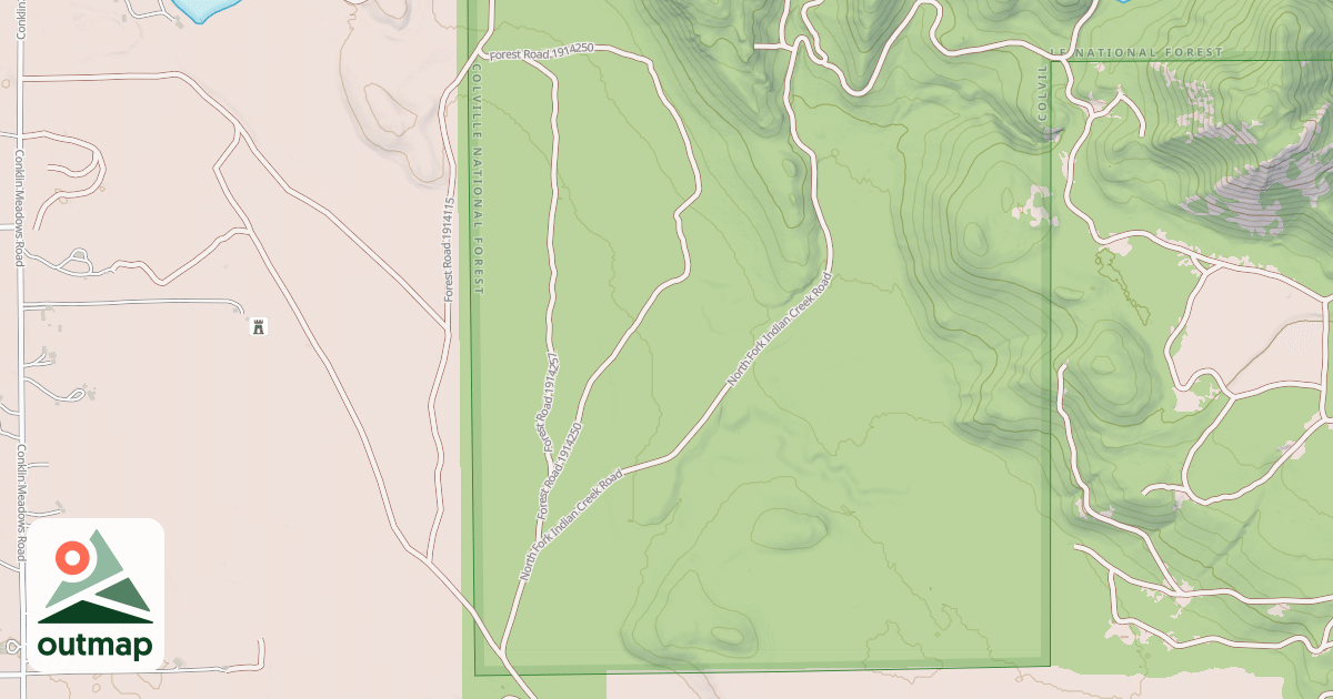 Map of NF INDIAN CREEK