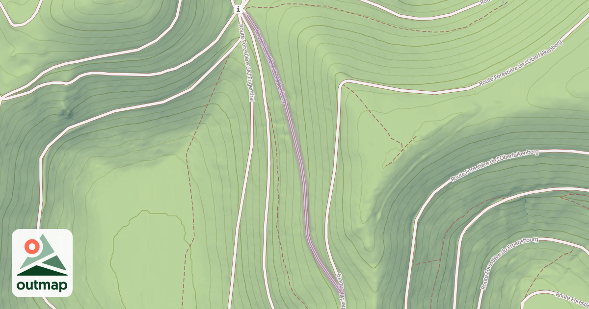 Map of Route Forestière du Falkenberg
