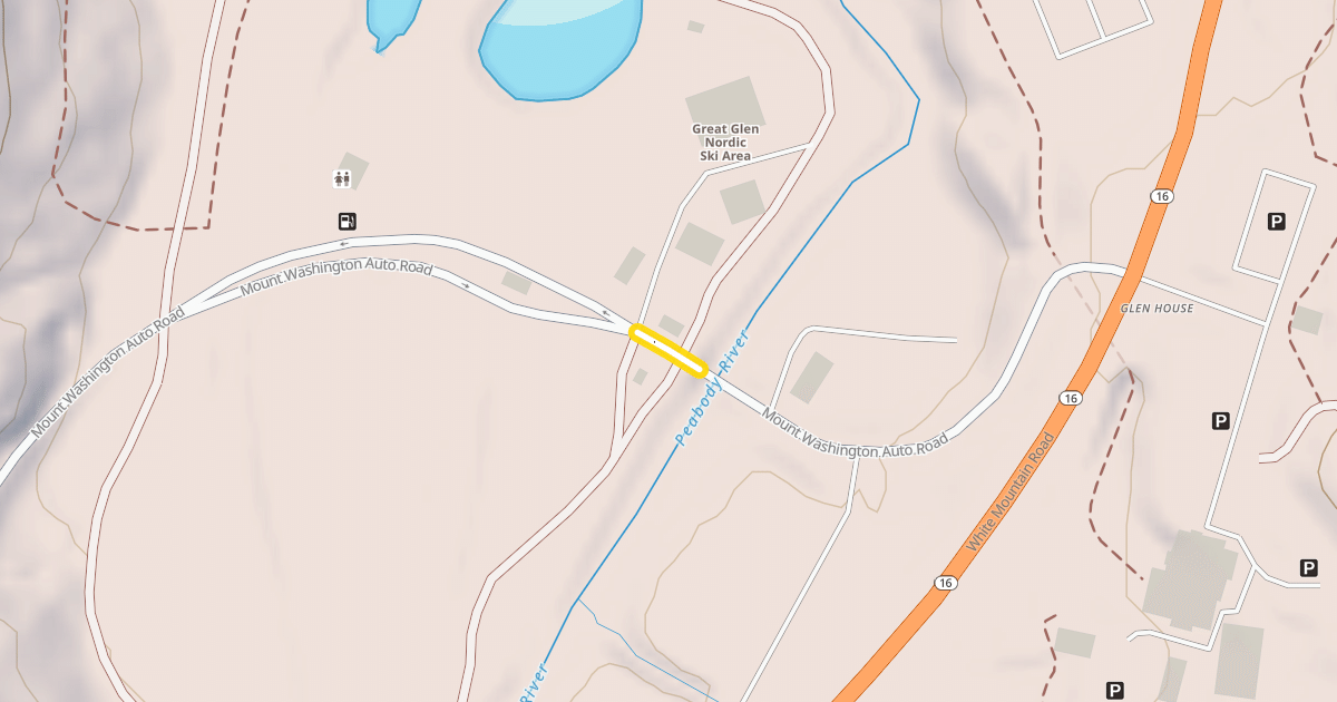 Map preview of Mount Washington Auto Road