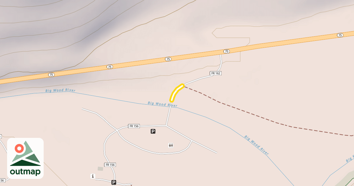 Map of Wood River Campground Road