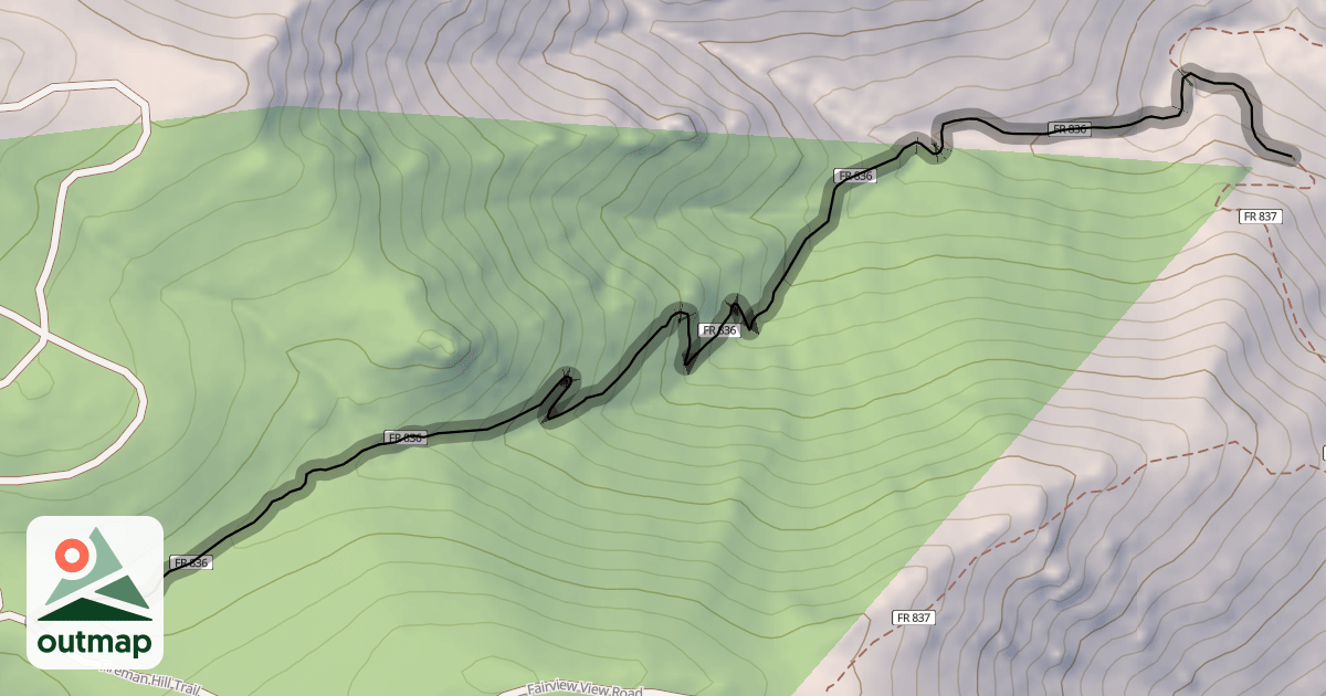 Map of Spruce Gulch Single Track
