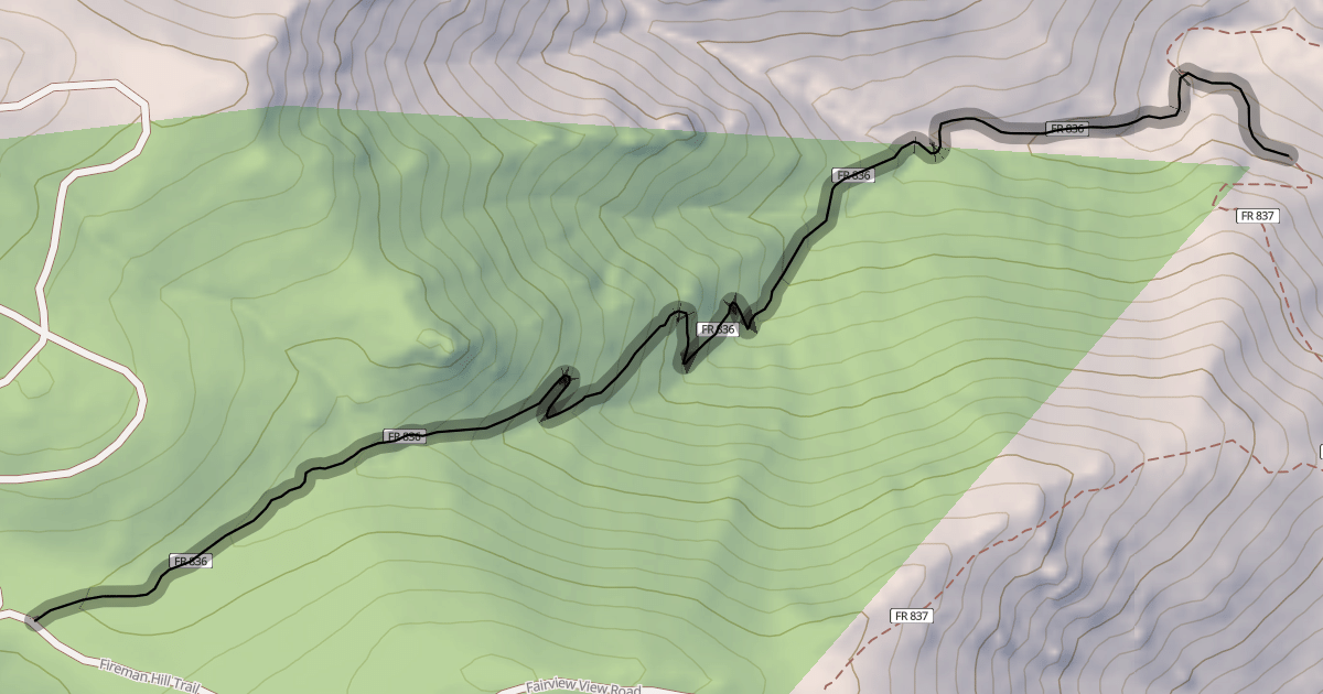 Map preview of Spruce Gulch Single Track