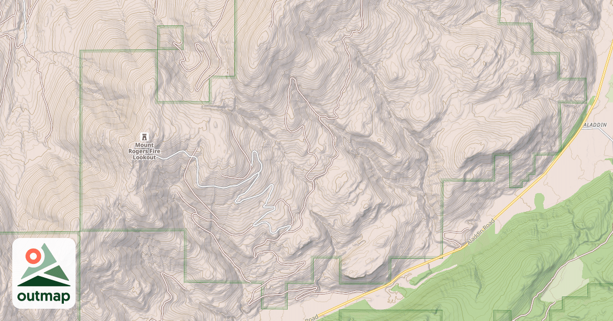 Map of ROGER MTN
