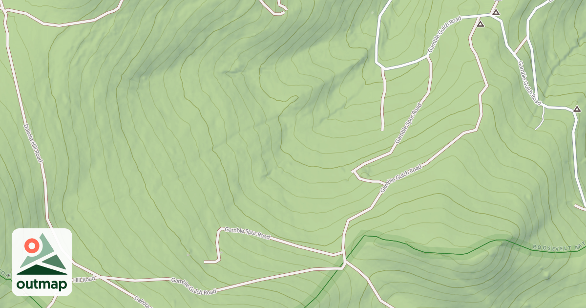 Map of GAMBLE GULCH