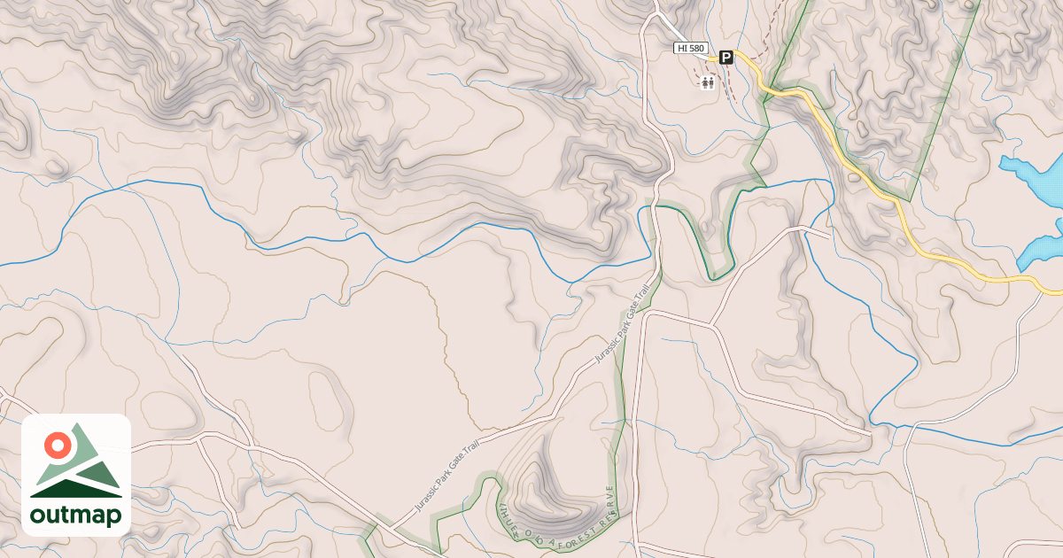 Map of Wailua Forest Management Road