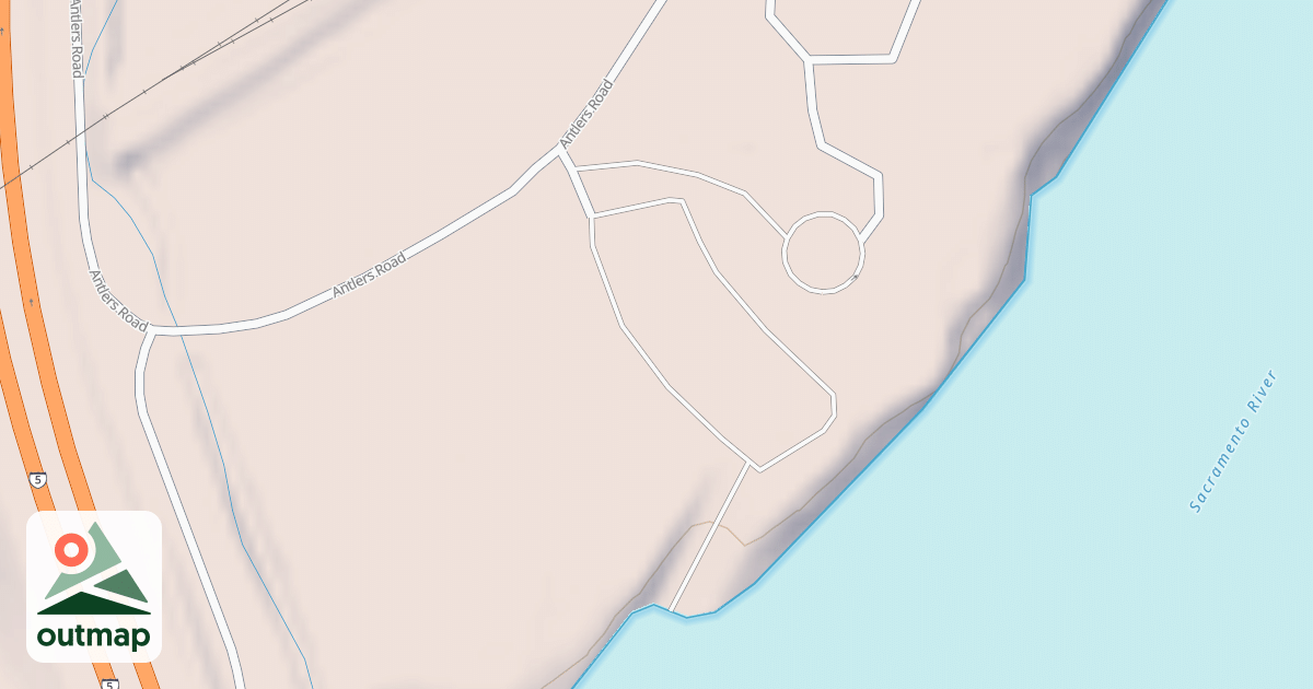 Map of ANTLERS RAMP ROAD