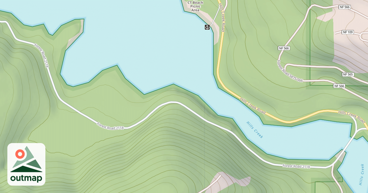 Map of EAST SHORE ROAD