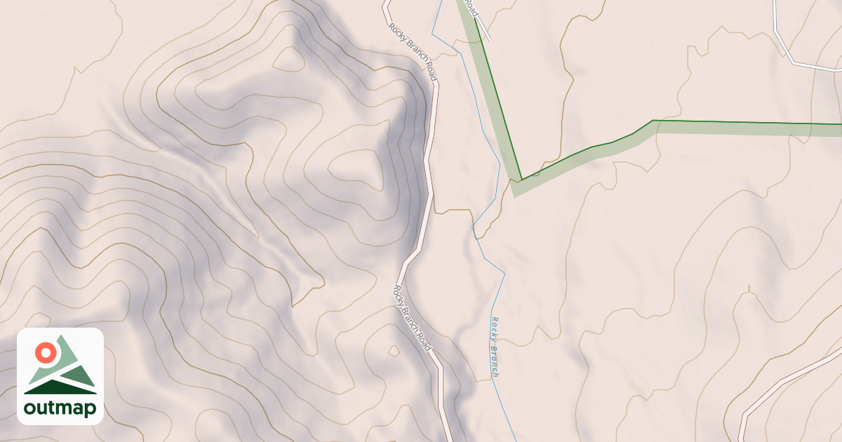 Map of ROCKY BRANCH
