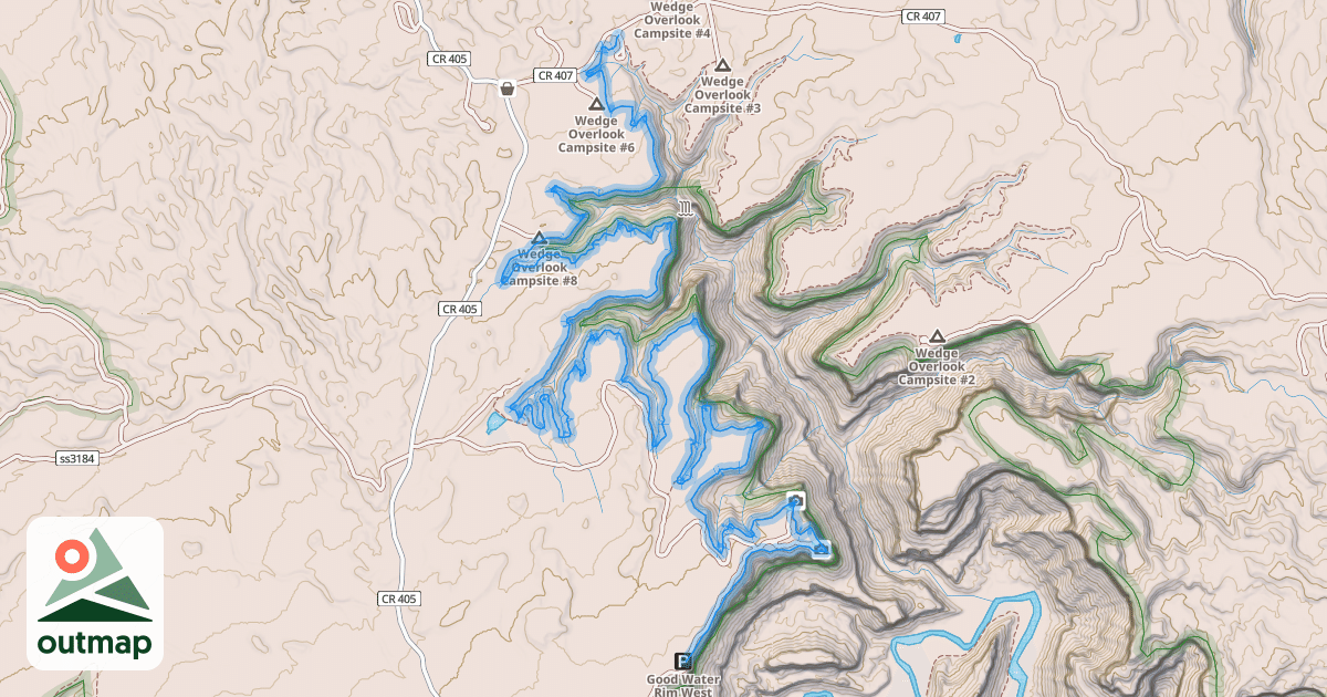 Map of Goodwater Rim Trail