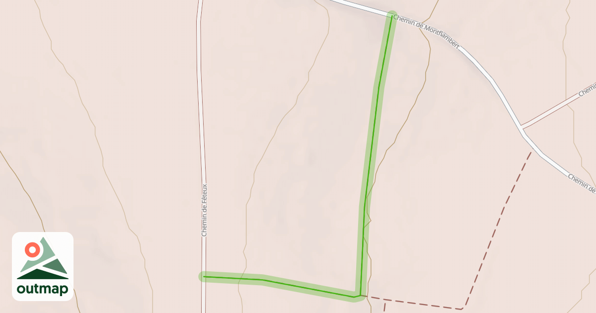 Map of Chemin du Travers de Fêteux