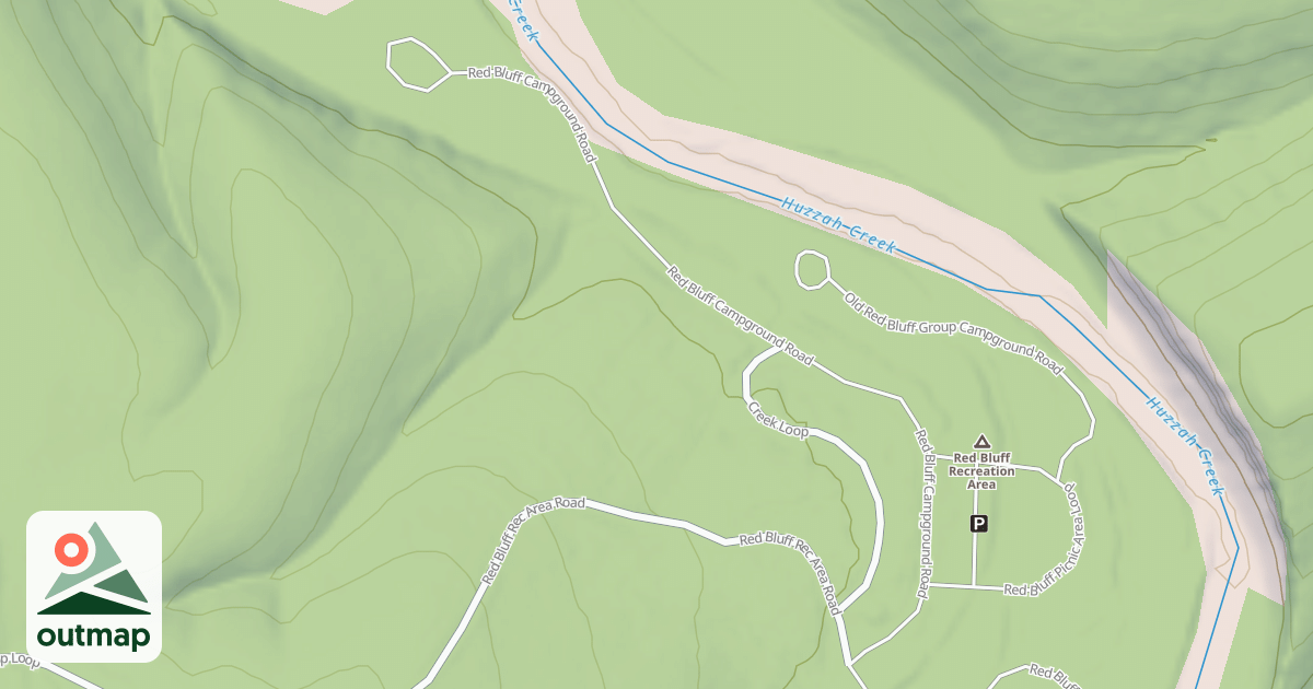Map of RED BLUFF CAMPGROUND