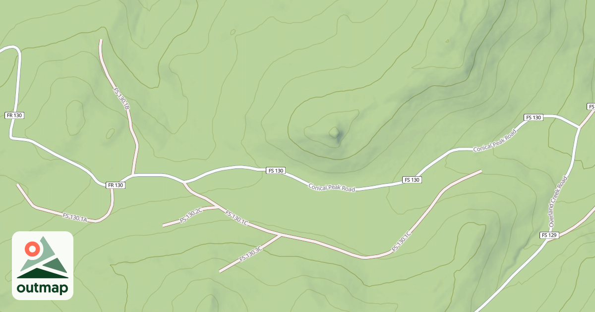 Map of CONICAL PEAK