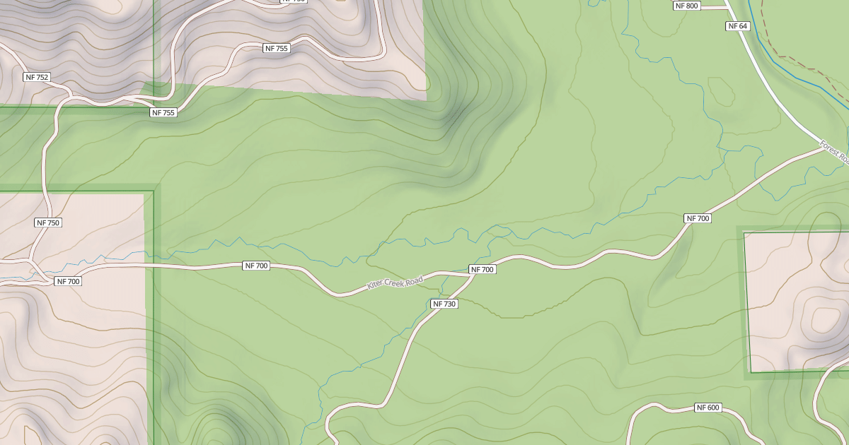 Map preview of KITER CREEK