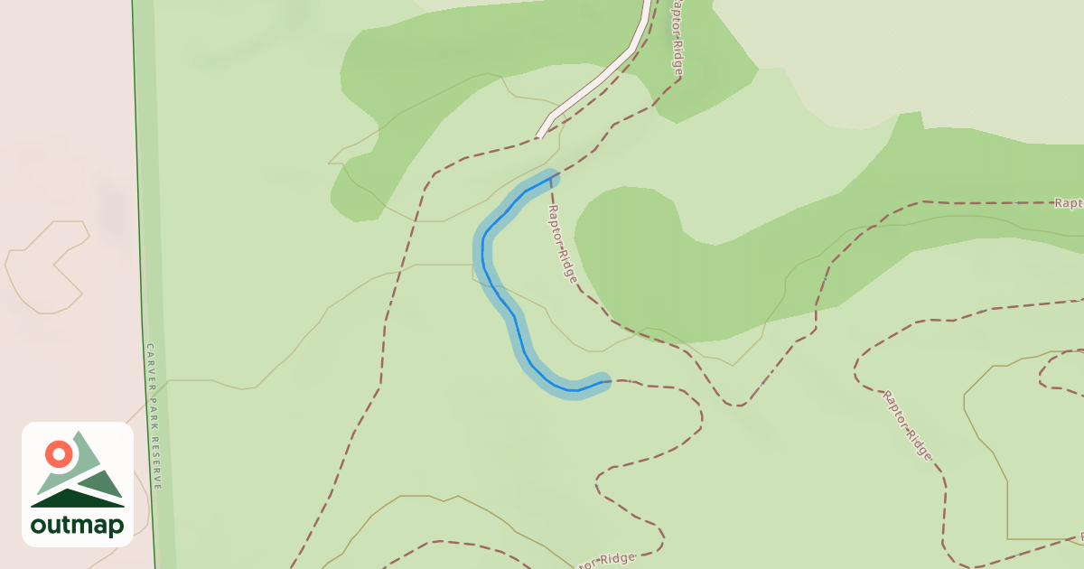 Map of Raptor Ridge in Carver