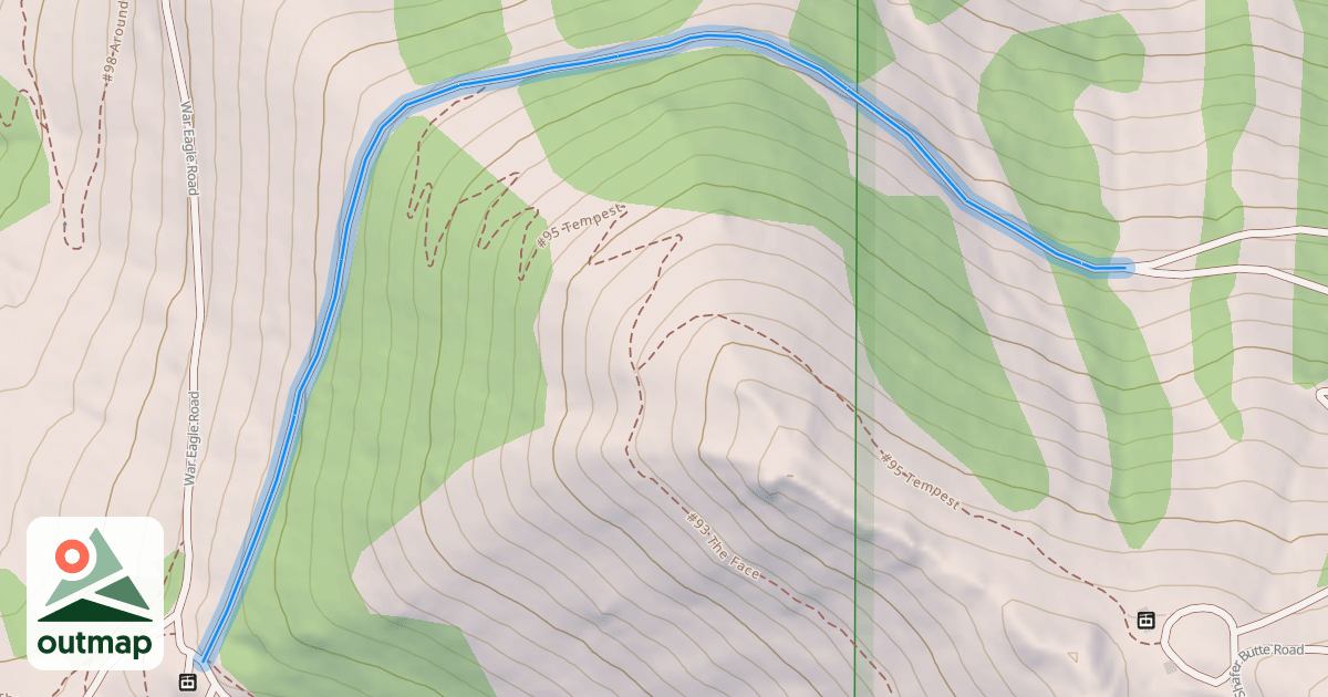 Map of Lodge Cat Track